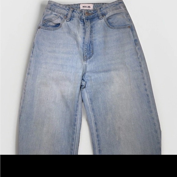 ROLLA'S Soft Blue Flare Jeans - Picture 2 of 8